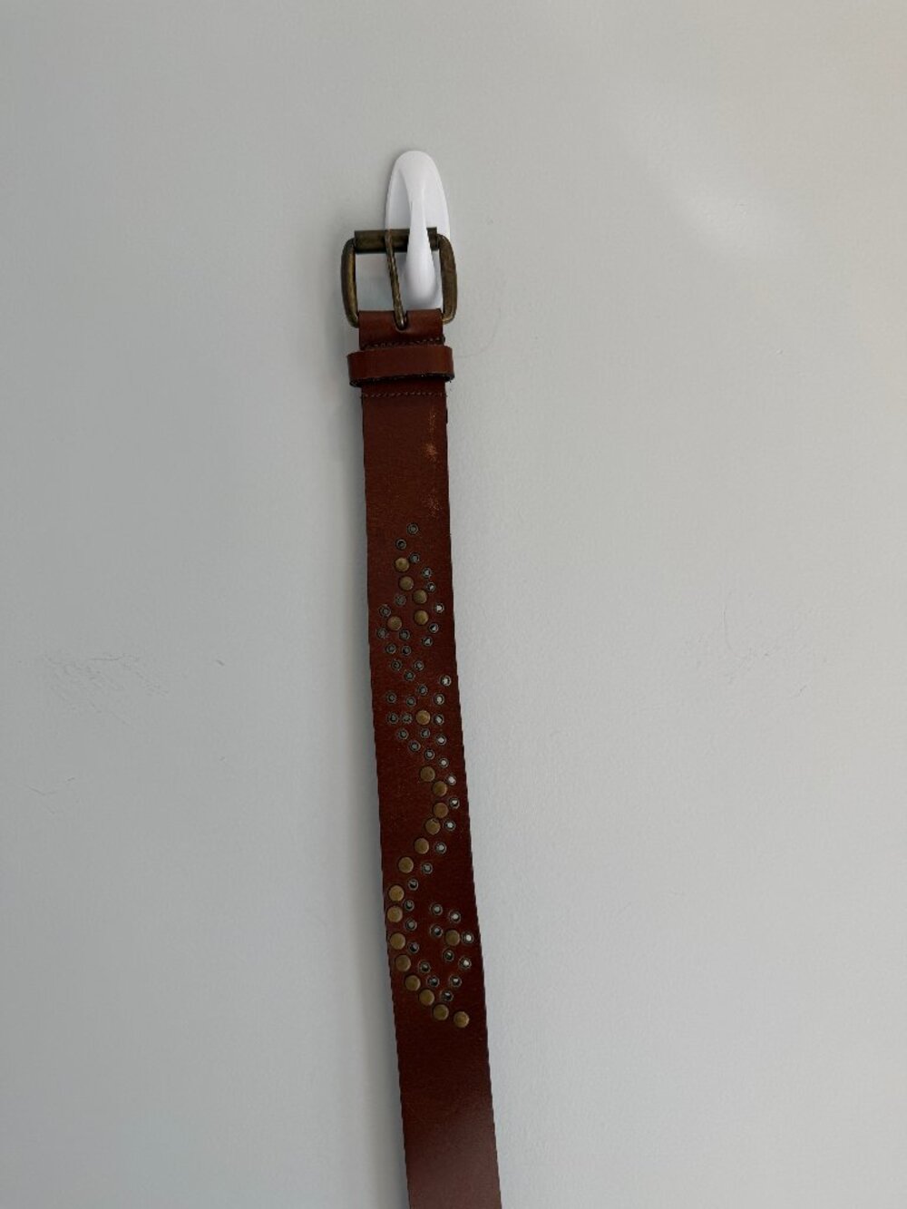 Lucky Brand Women’s Brown Leather Studded Belt Size L